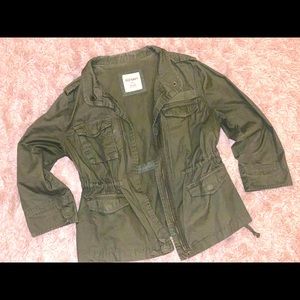 Old Navy army green jacket. 3/4 sleeves.
